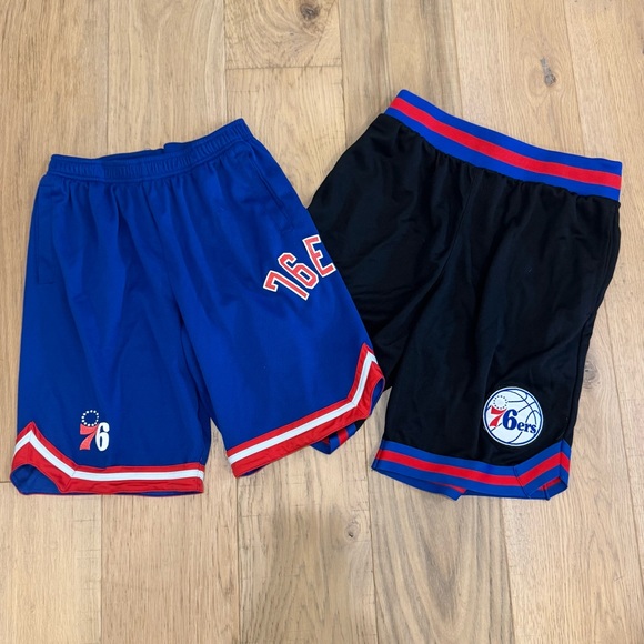 NBA Blue and Black Athletic Shorts 76ers - Picture 1 of 2